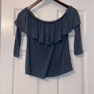 American Eagle Outfitters off the shoulder long sleeve shirt